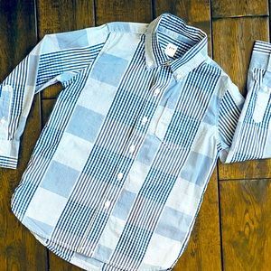 GAP Boys’ Mixed-Plaid Button-Down Shirt